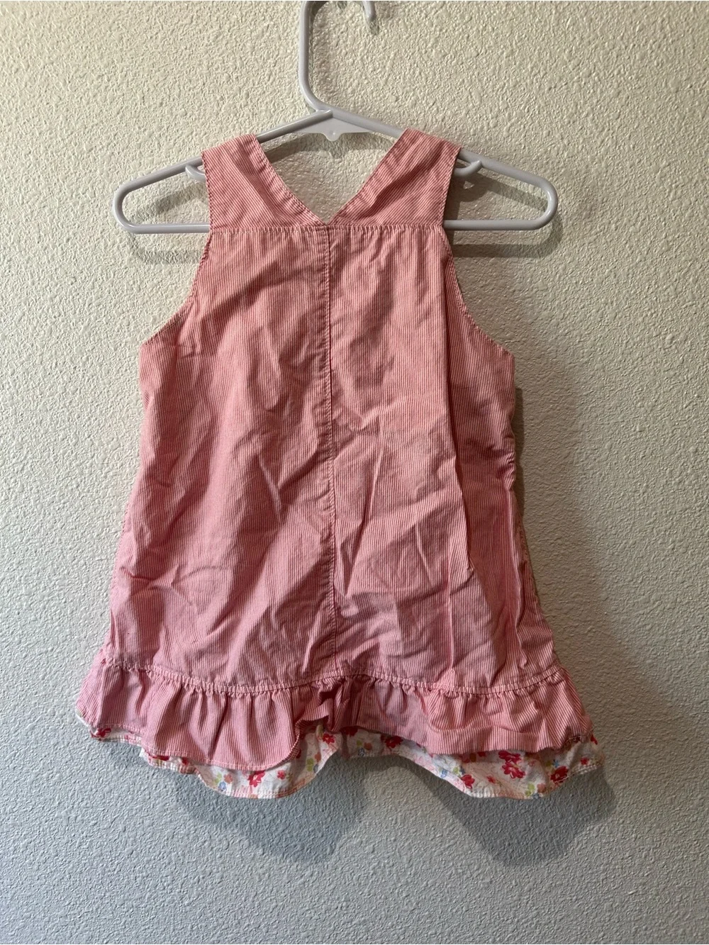 Pink Floral-Trim Girls Dress